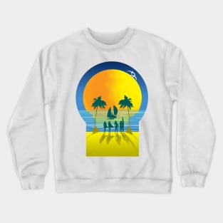 Beach Skull Crewneck Sweatshirt